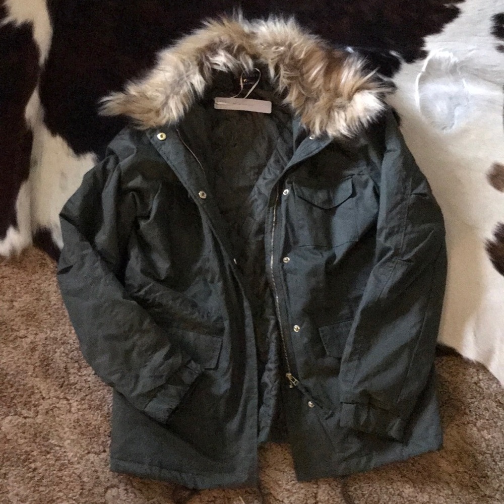 Hunter green utility jacket
